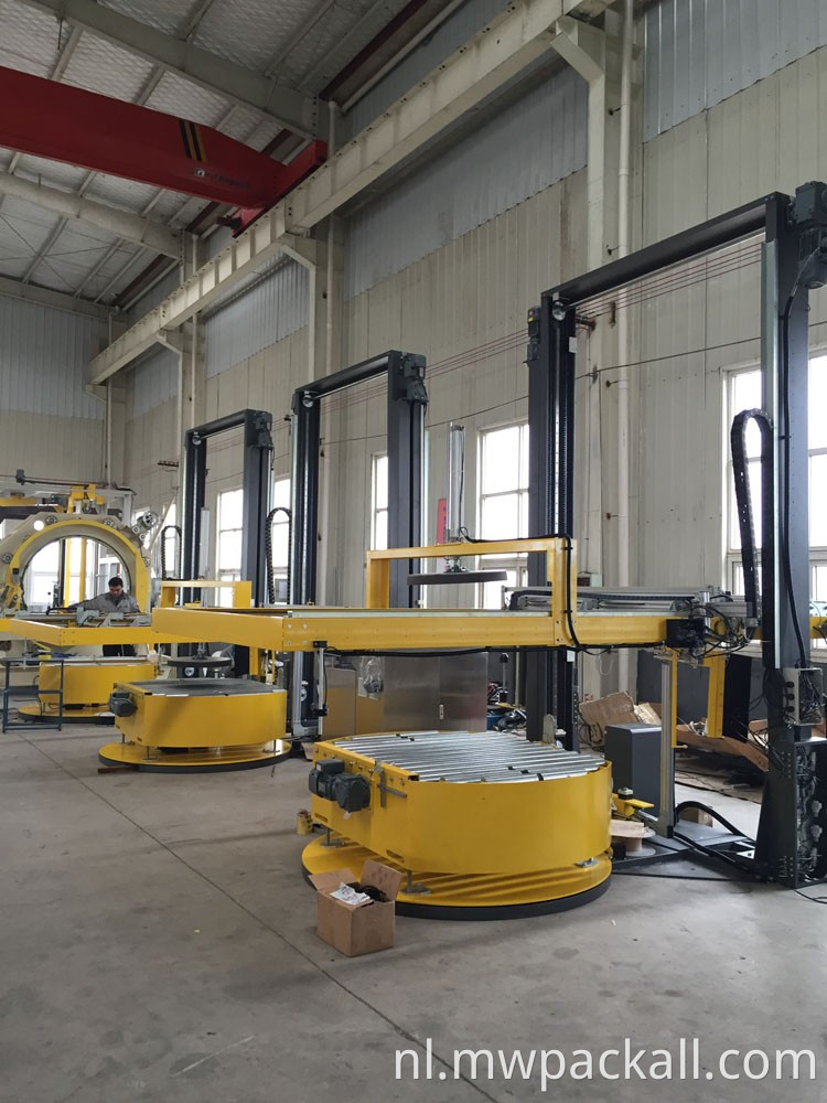 Volautomatische palletfoliewikkelaar voor palletafdekking bovenfolie